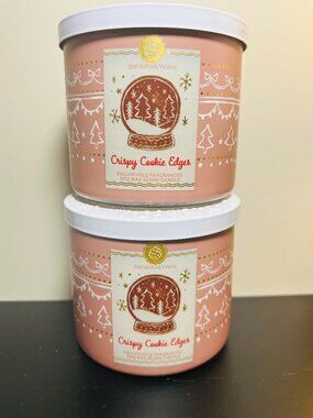 (2) Bath & Body Works Crispy Cookie Edges 3-Wick Candles NEW